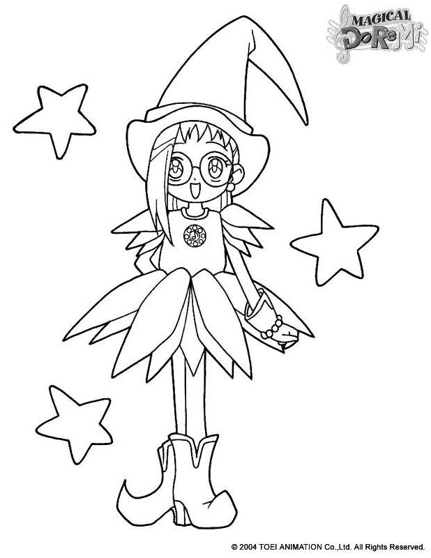 coloriage magical doremi emilie en sorciere